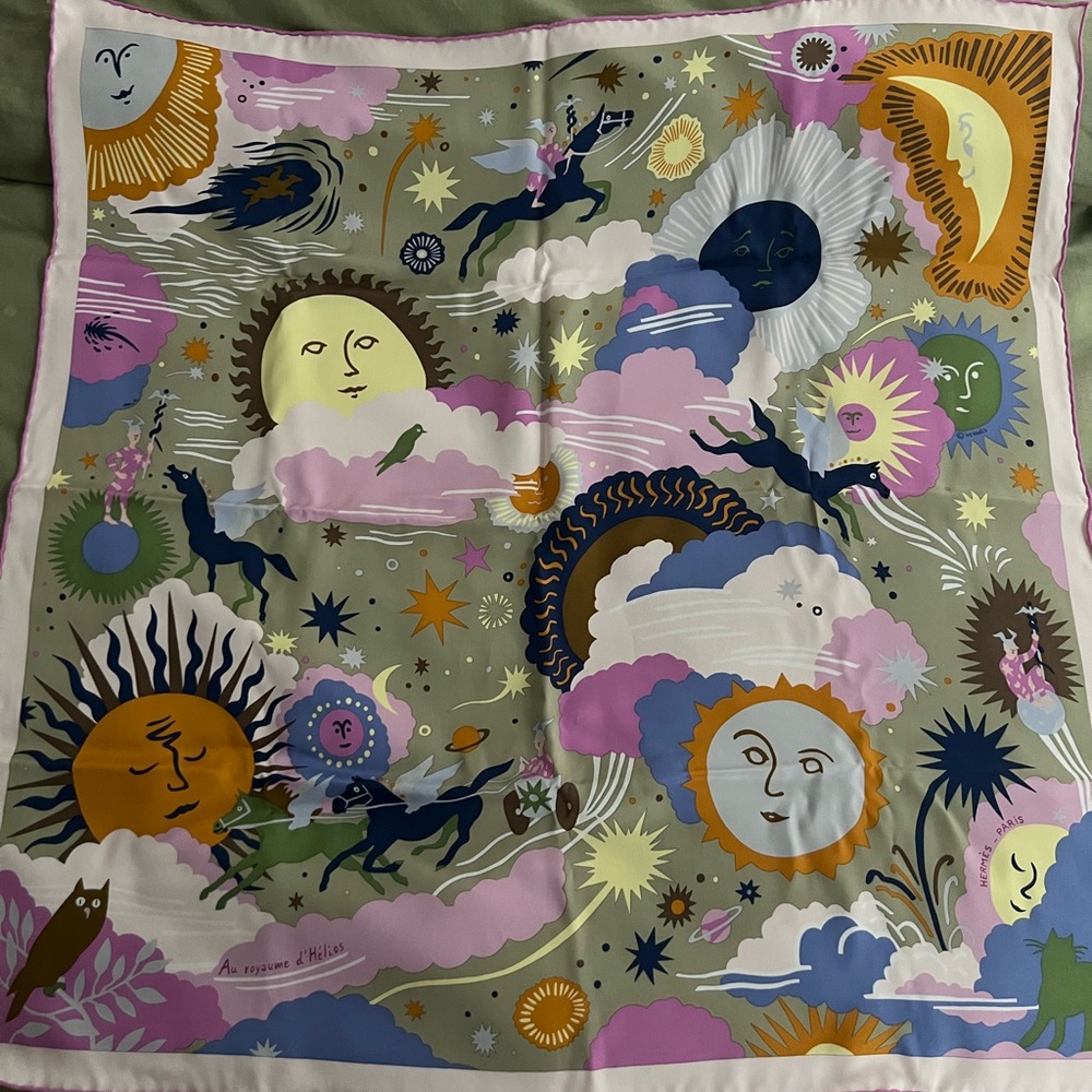 Colorful Celestial Print Scarf